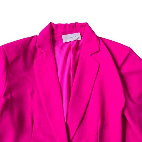 Six/Fifty Boyfriend Blazer Women's Small Pink Single-Button Notch Collar Jacket - Picture 5 of 8